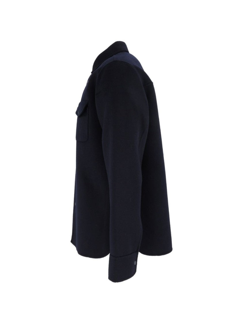Aspesi Black Structured Flap Pocket Shirt Jacket