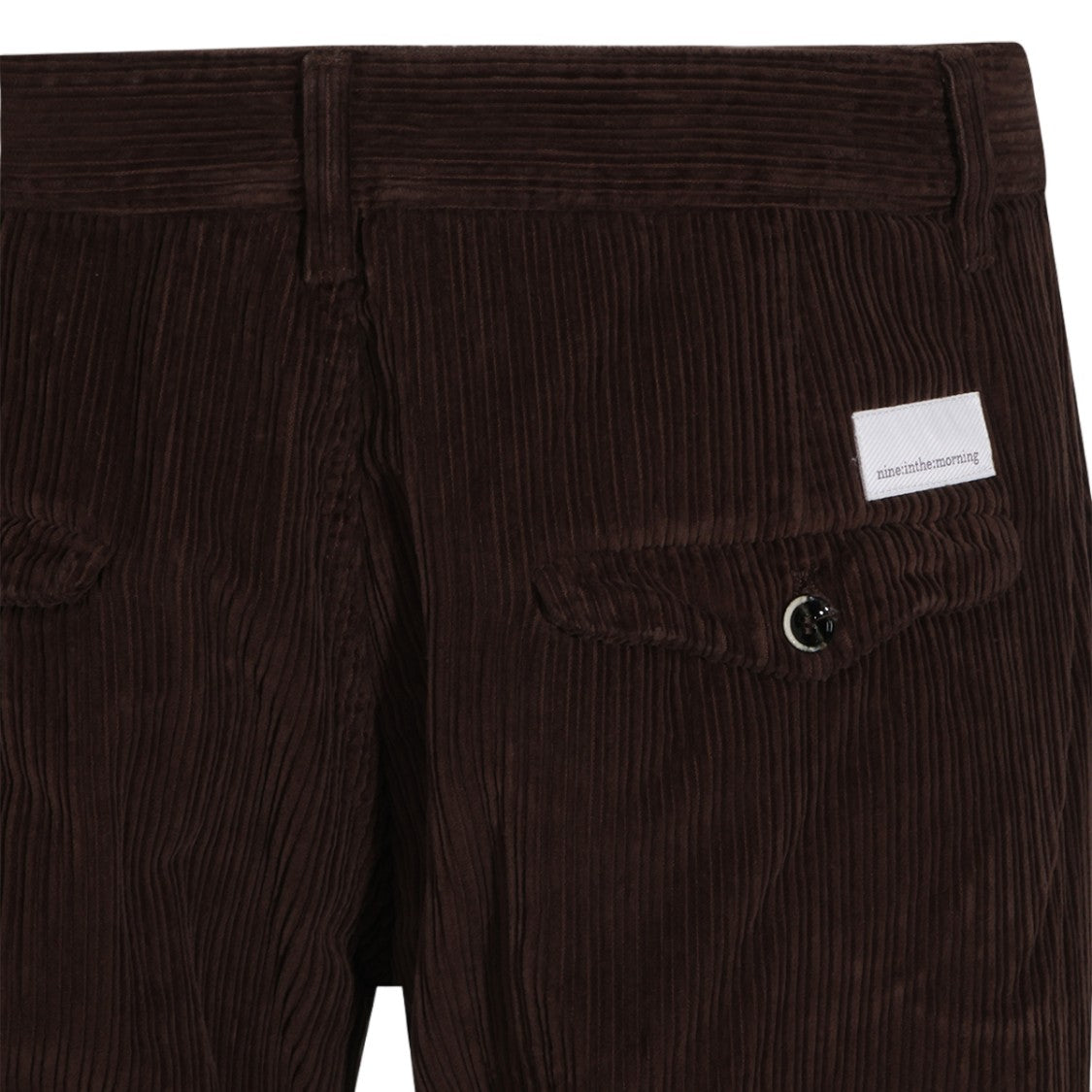 Nine In The Morning Slim Tapered Corduroy Trousers With Button Closure