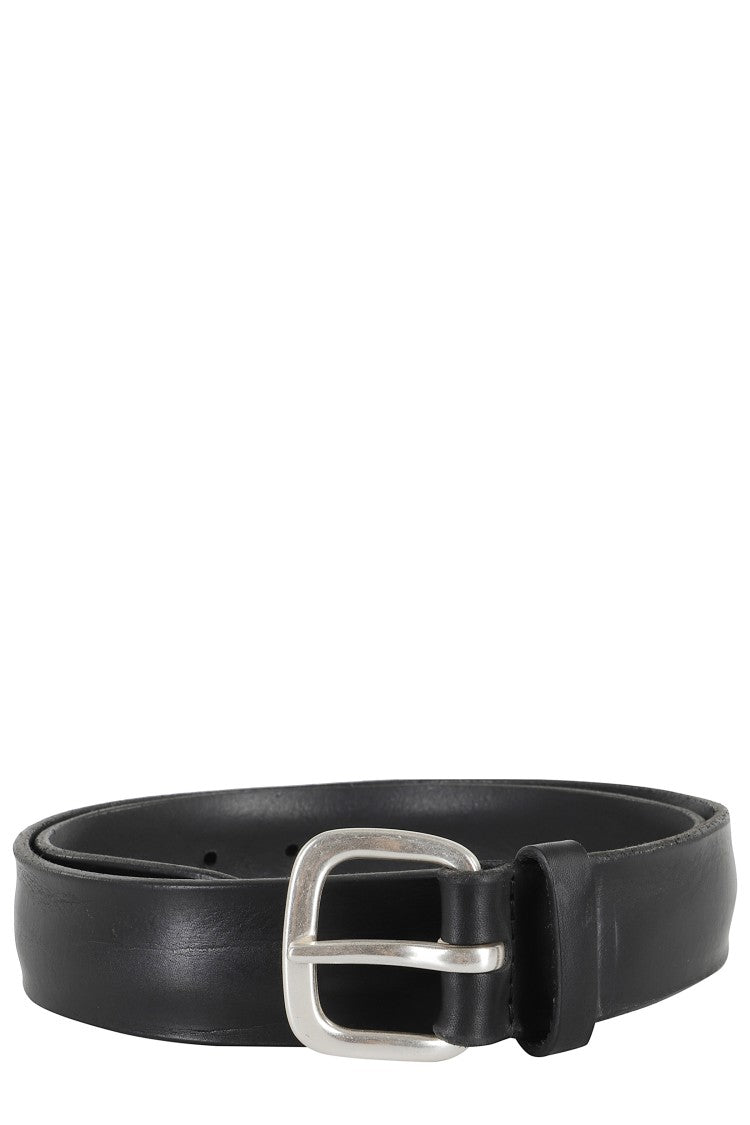 Orciani Bull Soft Black Genuine Leather Belt
