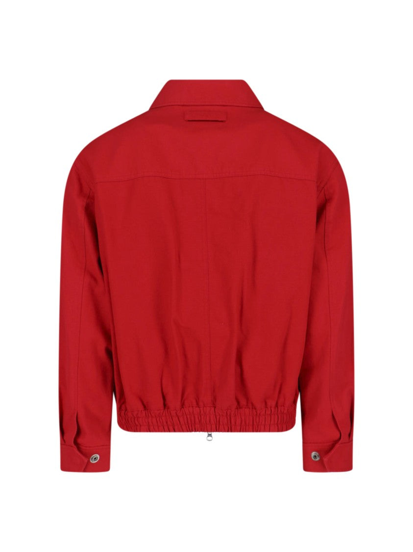 Dunst Red Zip Bomber Jacket