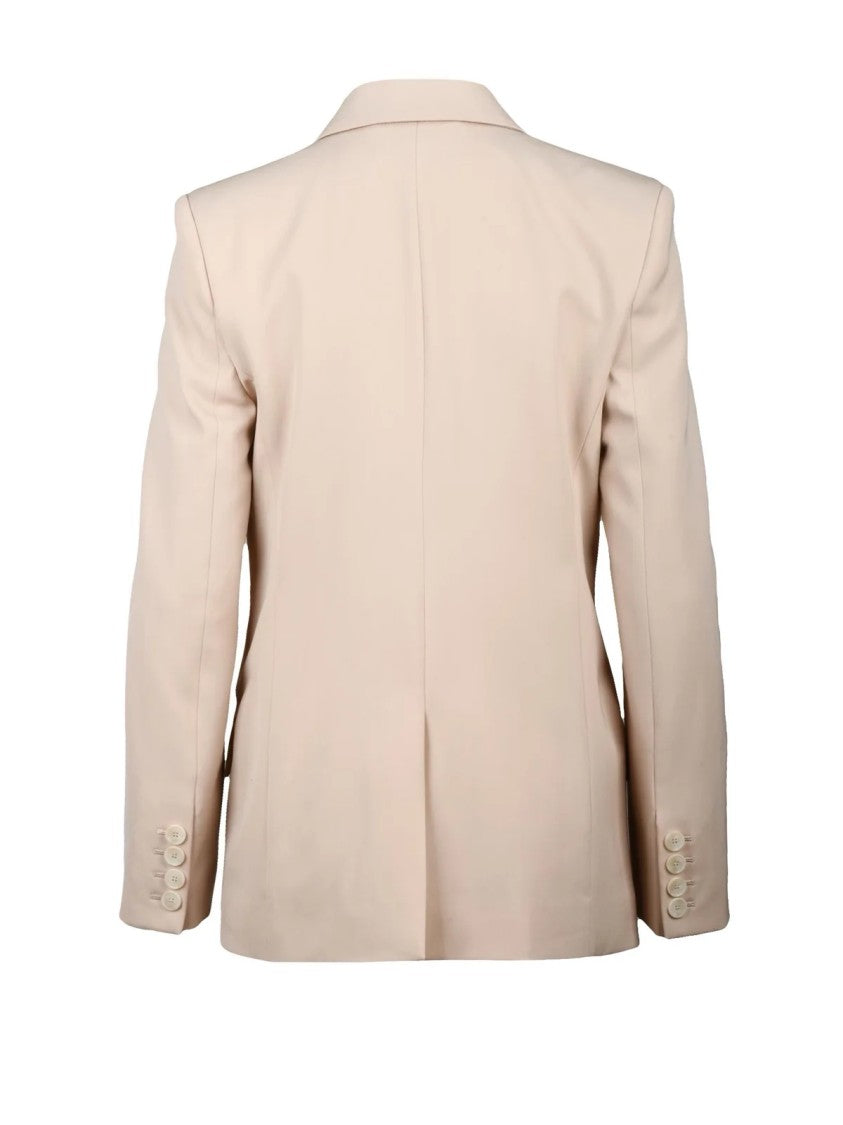Stella Mccartney Pink Virgin Wool Elastane Women's Long Jacket