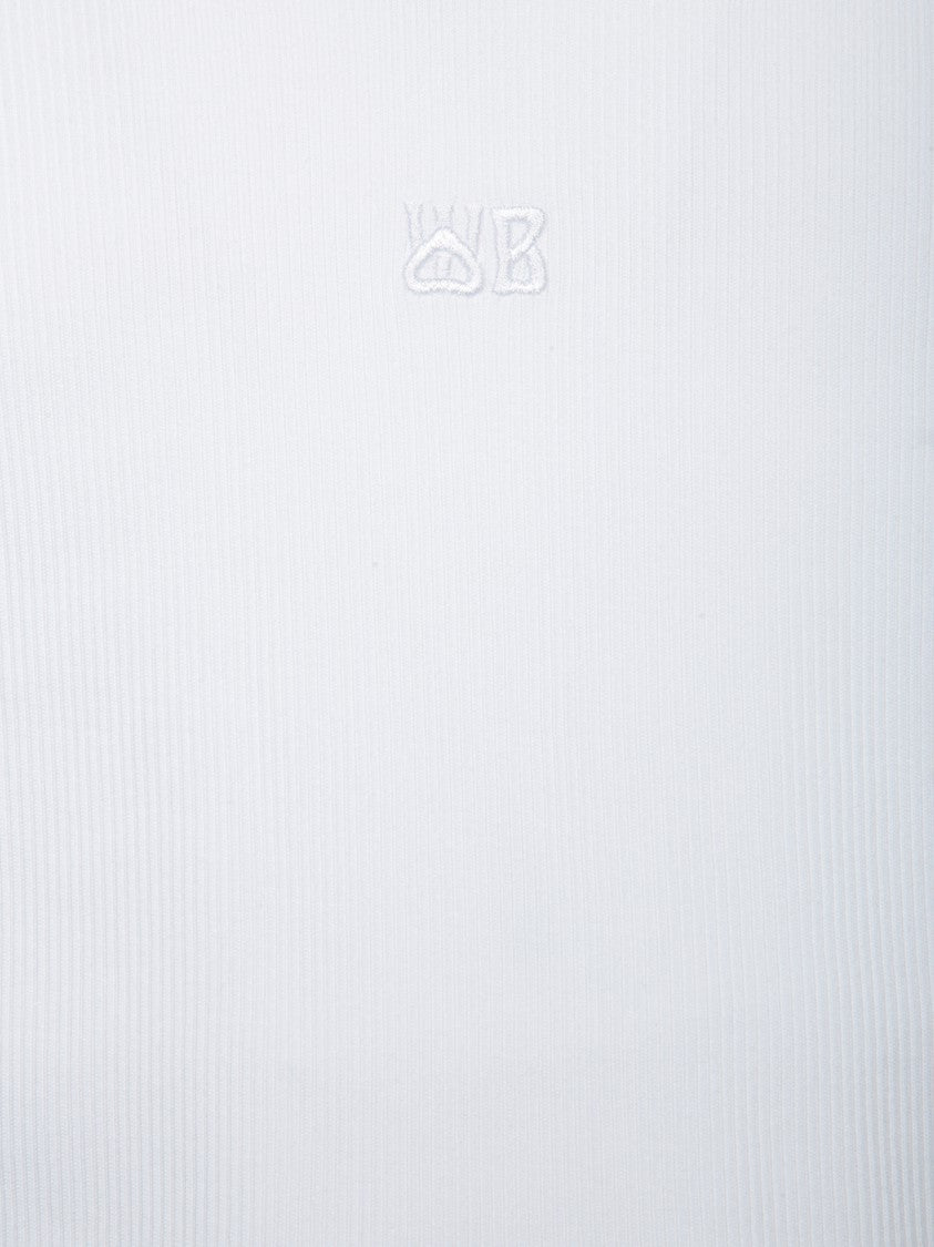 Wales Bonner Sleeveless Cotton Sweater With Ribbed Texture And Embroidered Logo