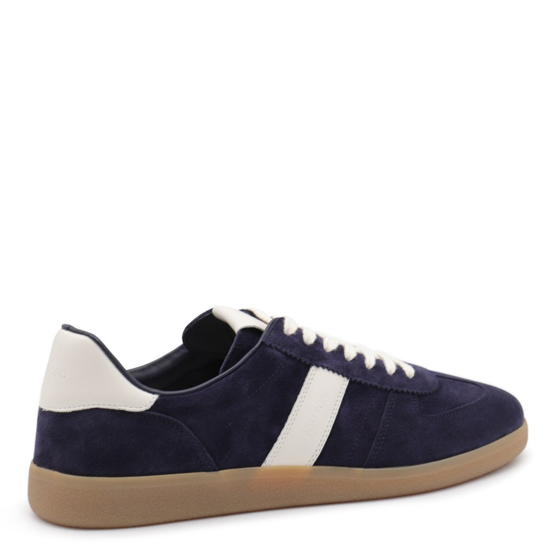 Tom Ford Navy Leather Sneakers