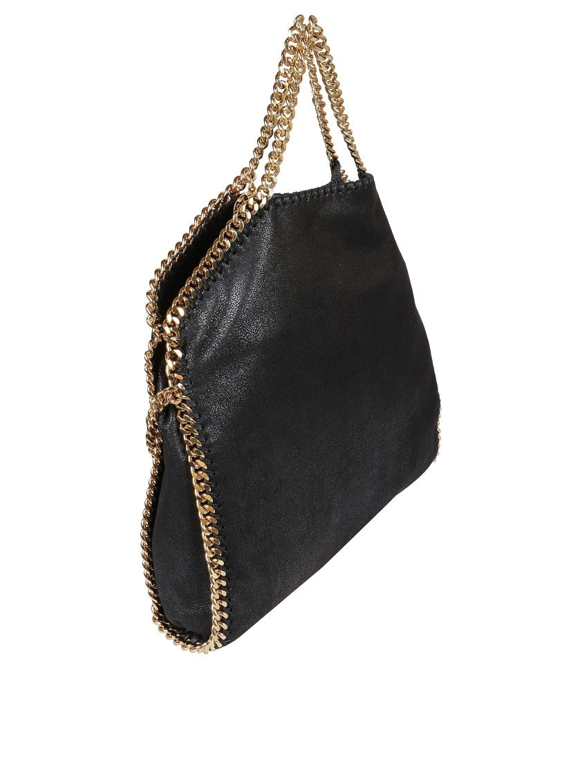 Stella Mccartney Black Bag With Gold-Tone Chain Strap