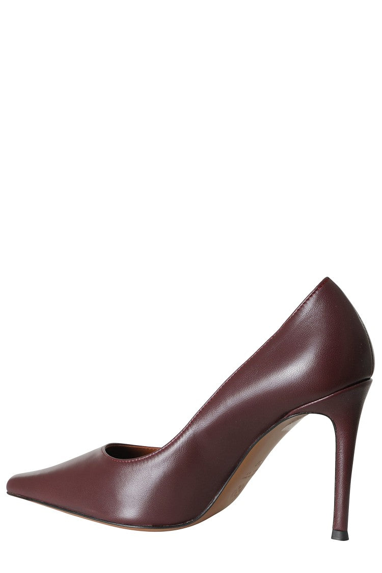 Roberto Festa Bordeaux Glossy Tapered Toe Bride95 Leather Pumps