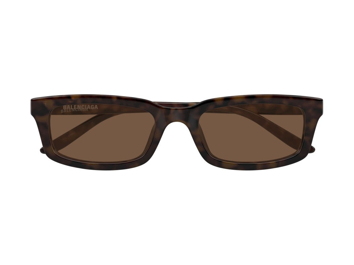 Balenciaga Bb0526s Bold Tortoiseshell Acetate Rectangular Sunglasses