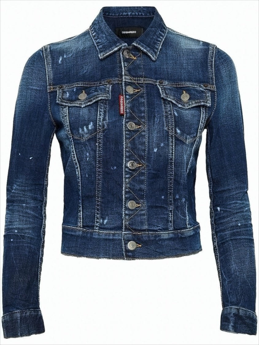 Dsquared2 Cropped Denim Jacket
