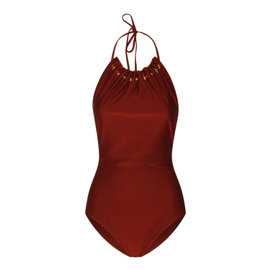 Zimmermann Merlot Halter Neckline Swimsuit