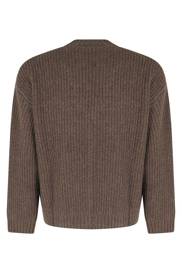 Roberto Collina Cornrow Stitch Oversized Wool Cardigan