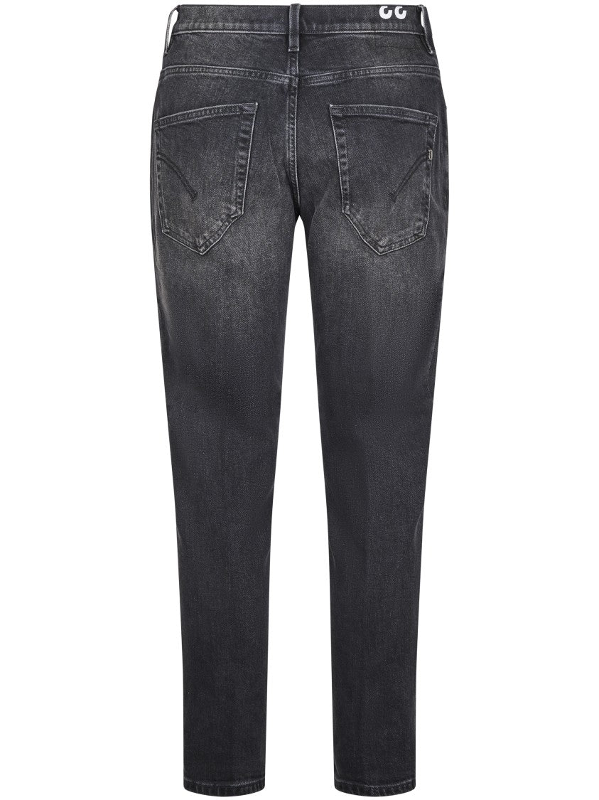 Dondup Carrot Cut Trousers With Five-Pocket Design
