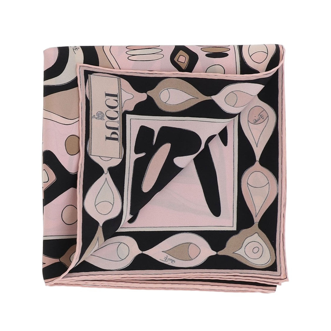 Emilio Pucci Abstract Print Silk Twill Scarf