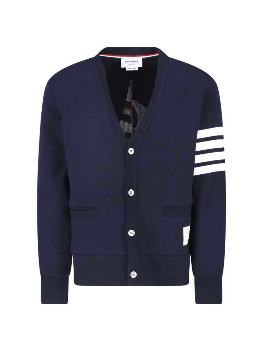Thom Browne Blue 4-Bar Cotton Cardigan