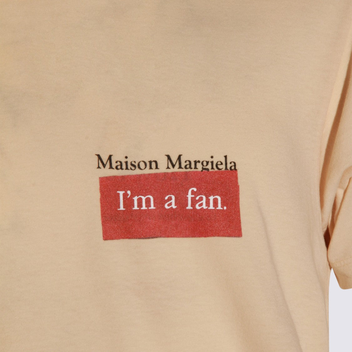 Maison Margiela Cream Cotton T-Shirt