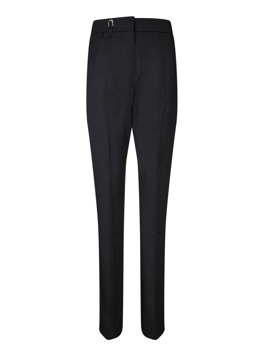 Jacquemus High-Waisted Straight Leg Trousers With Buckle Detail And Silhouette
