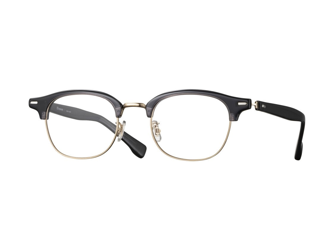 Eyevan Gold C3 Classic Black Browline Eyeglasses