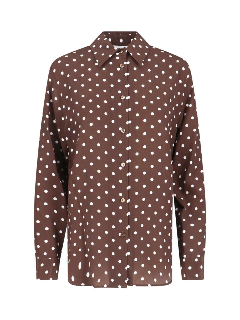 Parosh Polka Dot Shirt – Brown