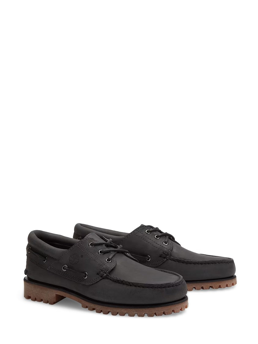 Timberland Classic Boat Shoes With Dark Grey Nubuck Upper