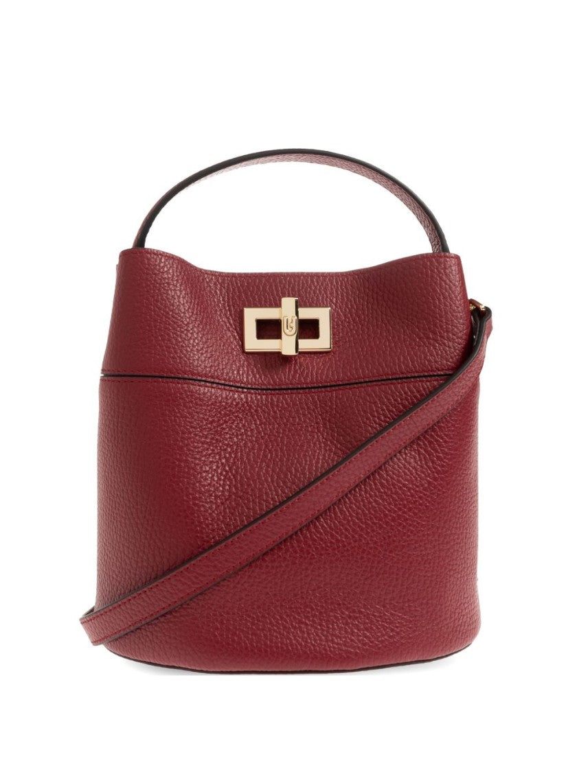 Furla Cherry Amelia Mini Pebbled Bucket Bag