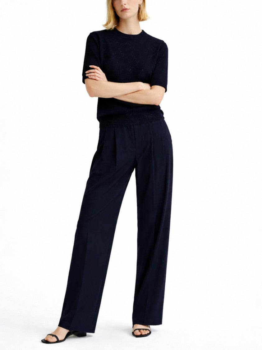 Fabiana Filippi Neutral Tailored Straight-Leg Wool-Blend Pants