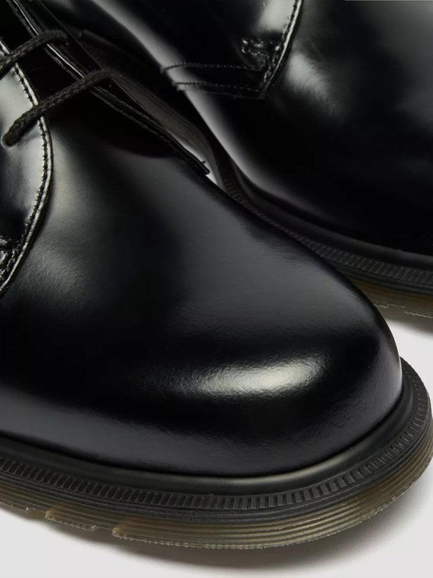 Dr. Martens Mayfare Polished Black Leather Derby Shoes