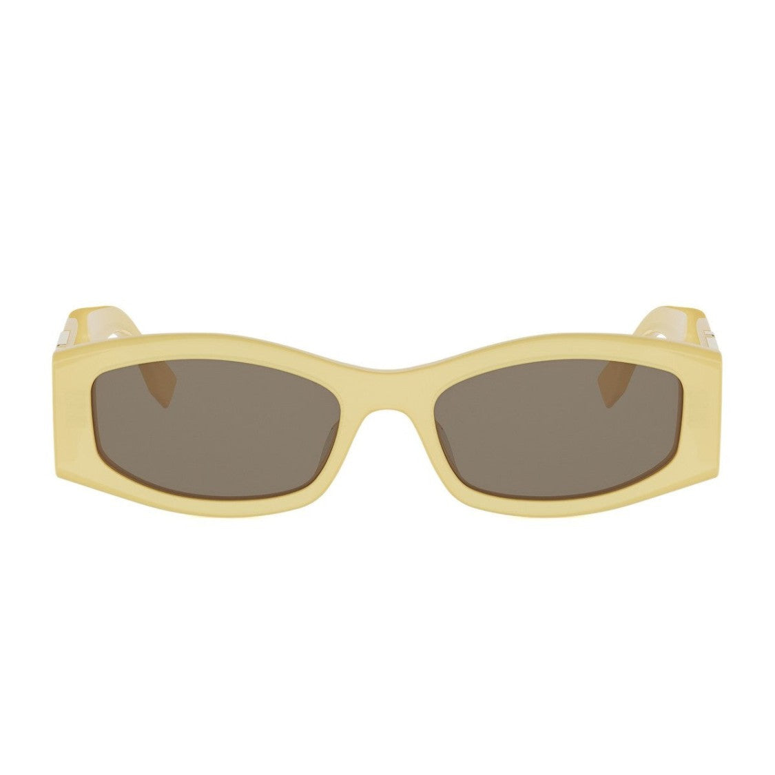 Fendi Yellow Forever Fendi Acetate Rectangular Sunglasses
