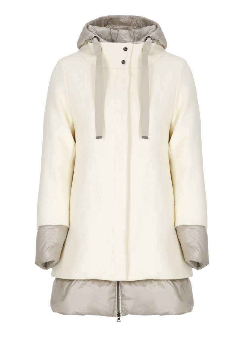 Herno Ivory Wool Padded Coat