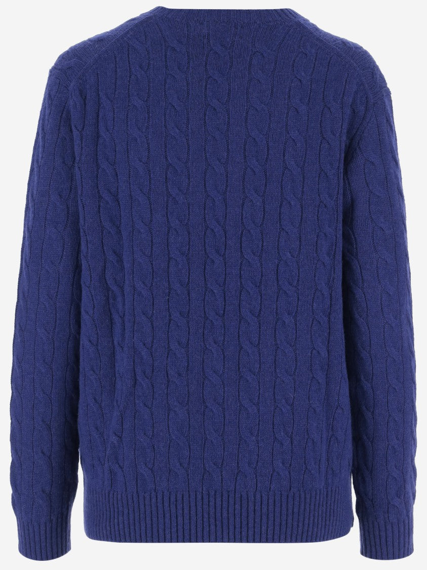 Polo Ralph Lauren All-Over Cable Knit Cashmere Blend Sweater
