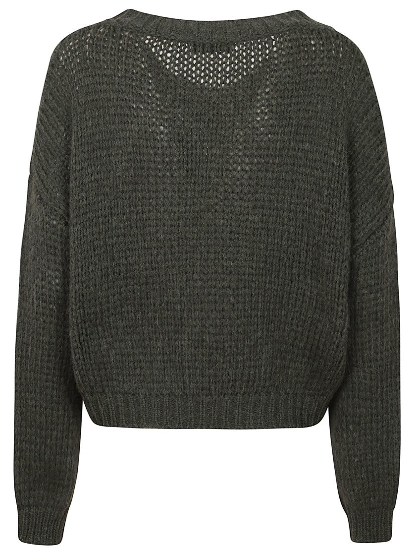 Roberto Collina V-Neck Boxy-Fit Sweater In Luxurious Baby Alpaca Blend