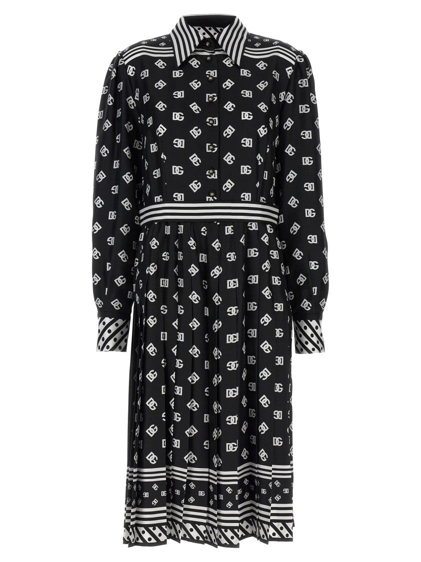 Dolce & Gabbana Silk Twill Longuette Dress