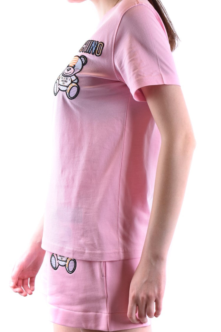 Moschino Playful Cotton T-Shirt With Teddy Bear Graphic