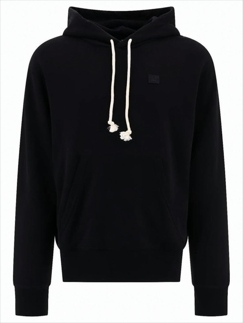 Acne Studios Relaxed-Fit Black Hoodie With Drawstring And Kangaroo Pocket