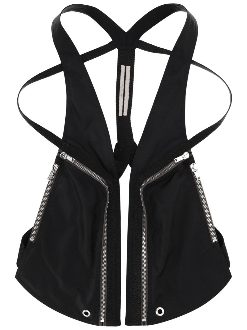 Rick Owens Neutral Bauhaus Harness Back Zippered Vest