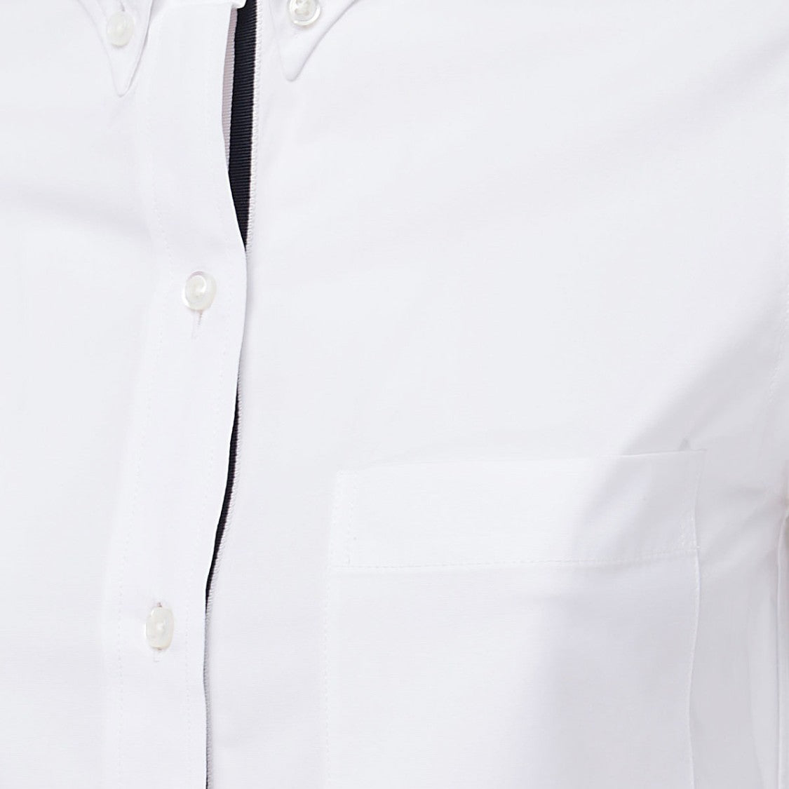 Thom Browne Crisp White Rwb Stripe Cotton Shirt