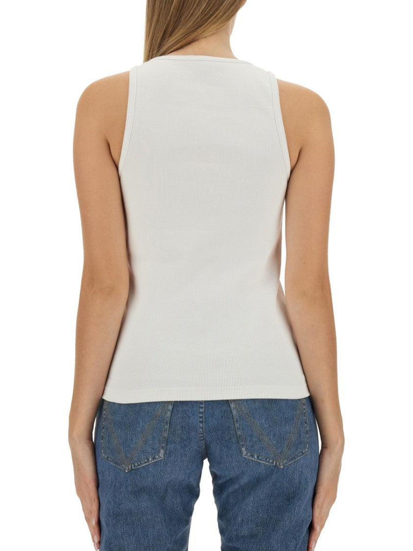 Bottega Veneta Intricate Embroidered Slim Fit Cotton Top