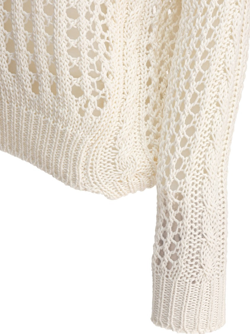 Rakki' Intricate Open-Knit Sweater