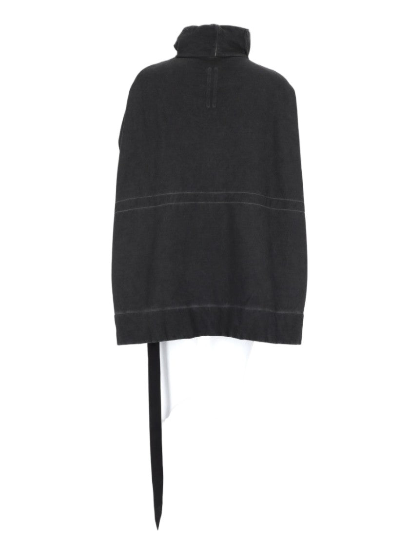 Drkshdw By Rick Owens Mountain High Collar Asymmetrical Zip Cotton Jacket