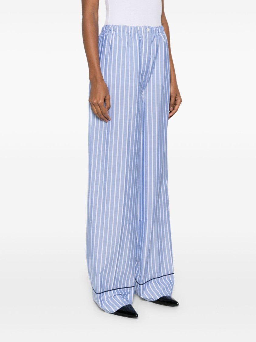Prada Classic Striped Trousers With Relaxed Fit