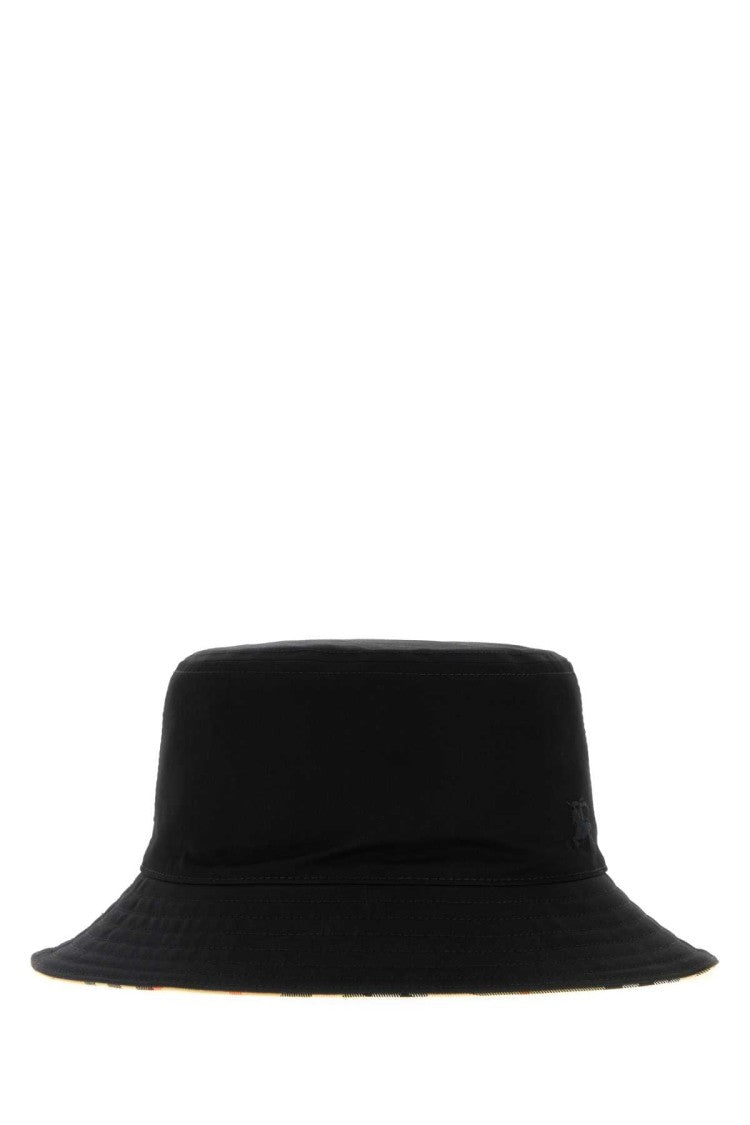 Burberry Black Gabardine Bucket Hat