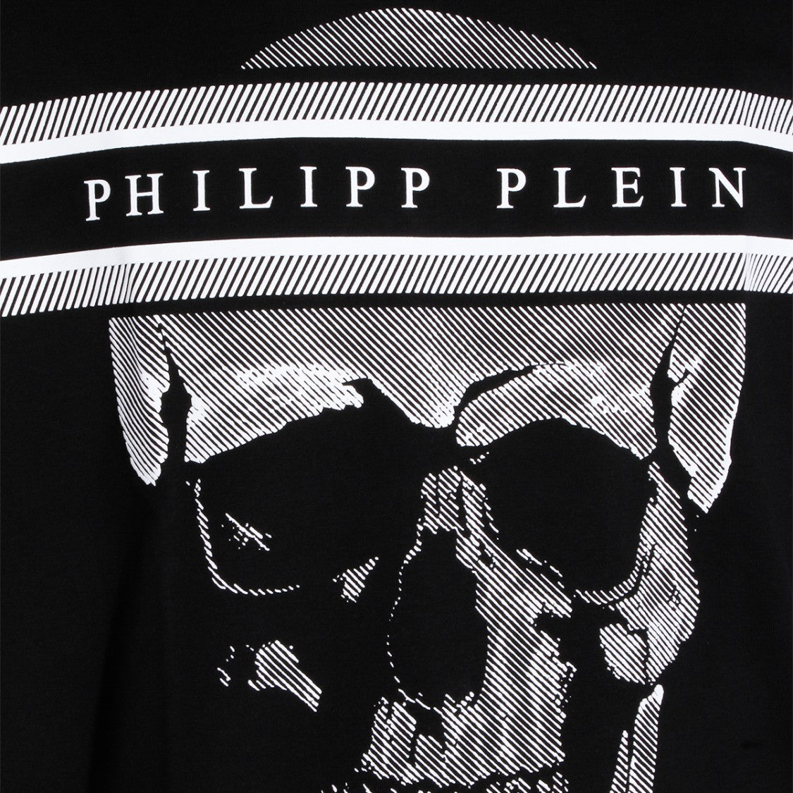 Philipp Plein Black T-Shirt With Round Neckline