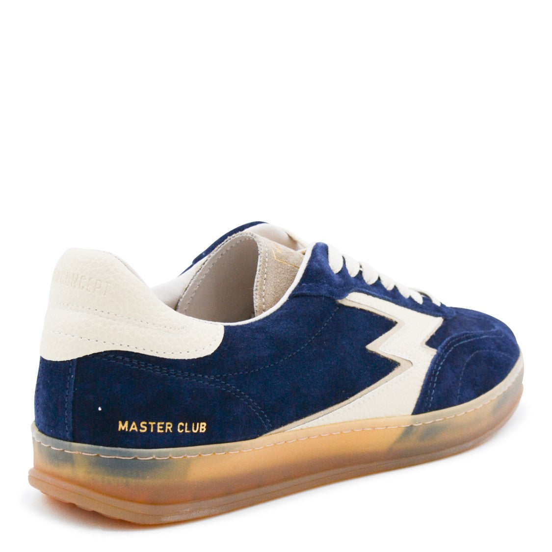 Moaconcept Navy Sneakers From Moaconcept Featuring Round Toe, Laces Fastening, Lateral Logo And Flat Rubber Sole.