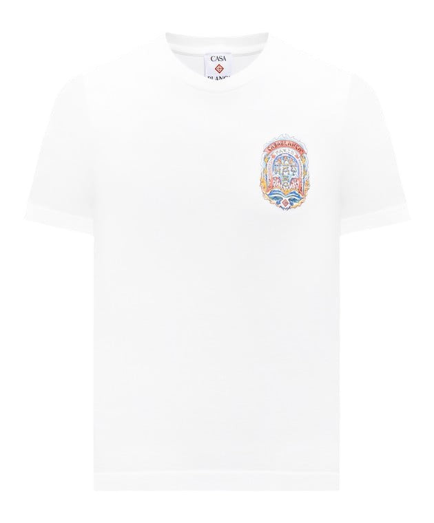 Casablanca Graphic Organic Cotton Short-Sleeve T-Shirt With Iconic Emblems