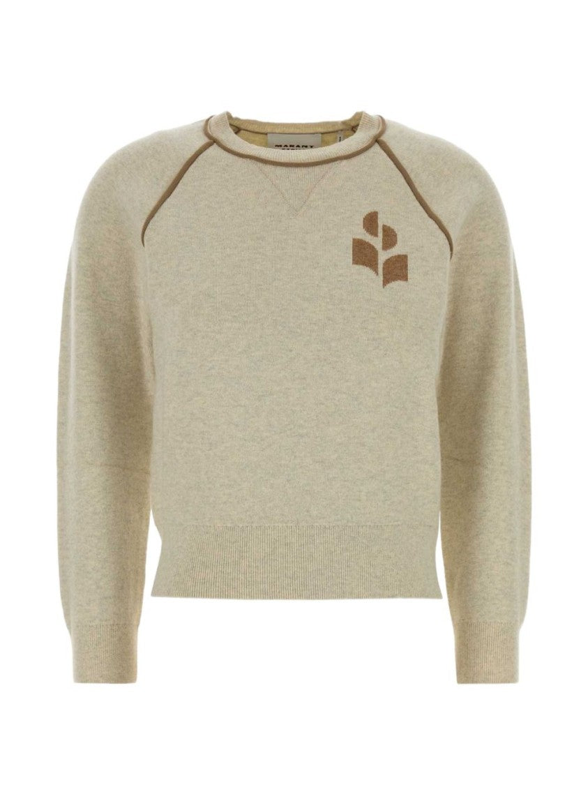 Isabel Marant Étoile Textured Knit Sweater With Cropped Silhouette And Raglan Sleeves
