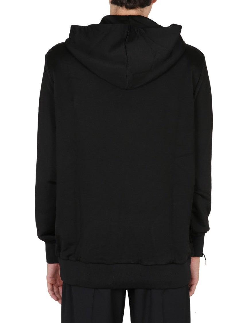 Alexander Mcqueen Atelier Print Sweatshirt With Drawstring Hood