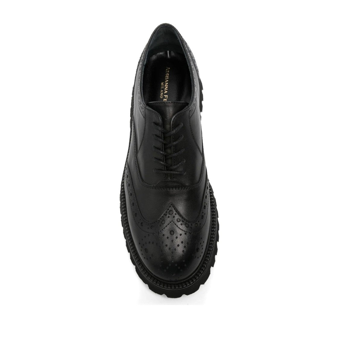 Adrianna Feretti Black Wingtip Brogue Shoes
