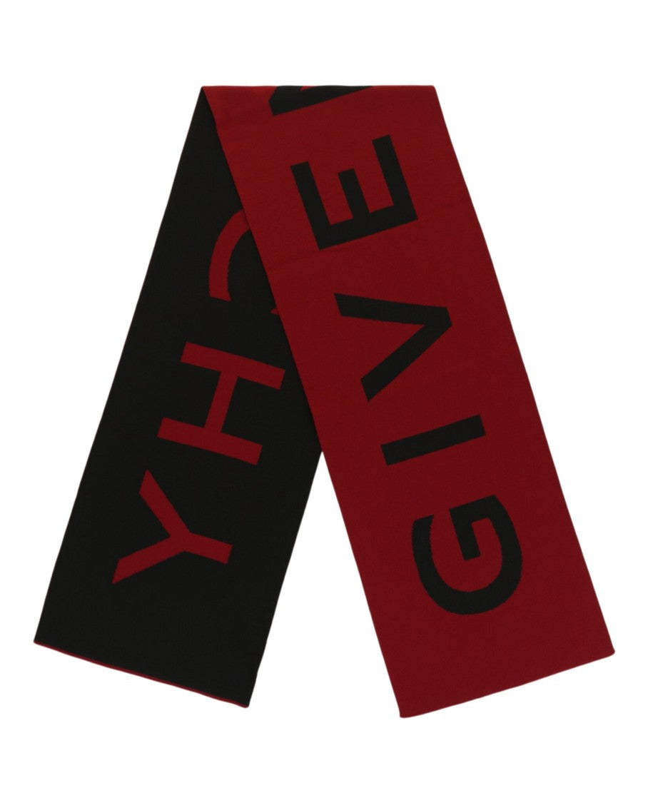 Givenchy Reversible Jacquard Logo Scarf In Luxurious Wool