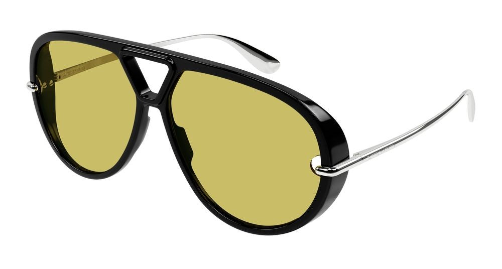 Bottega Veneta Aviator-Style Sunglasses With Bold Black Acetate Frame