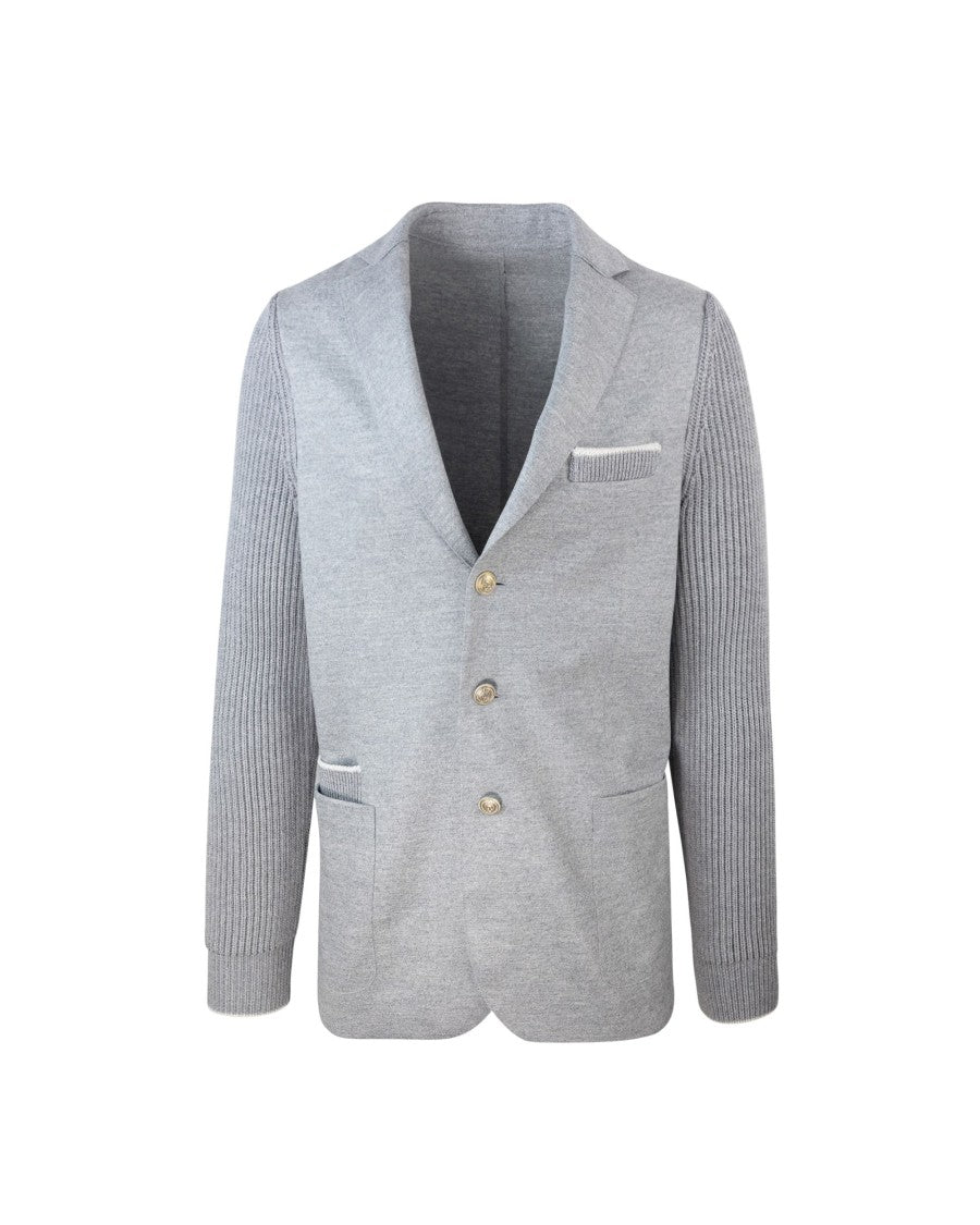 Eleventy Single-Breasted Jacket – Grey