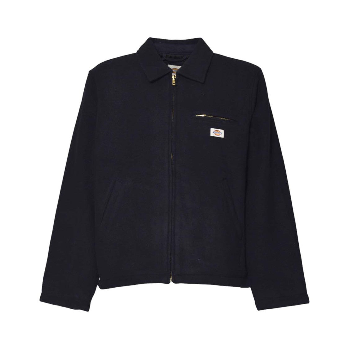 Dickies Classic Zip-Front Casual Jacket With Pointed Collar
