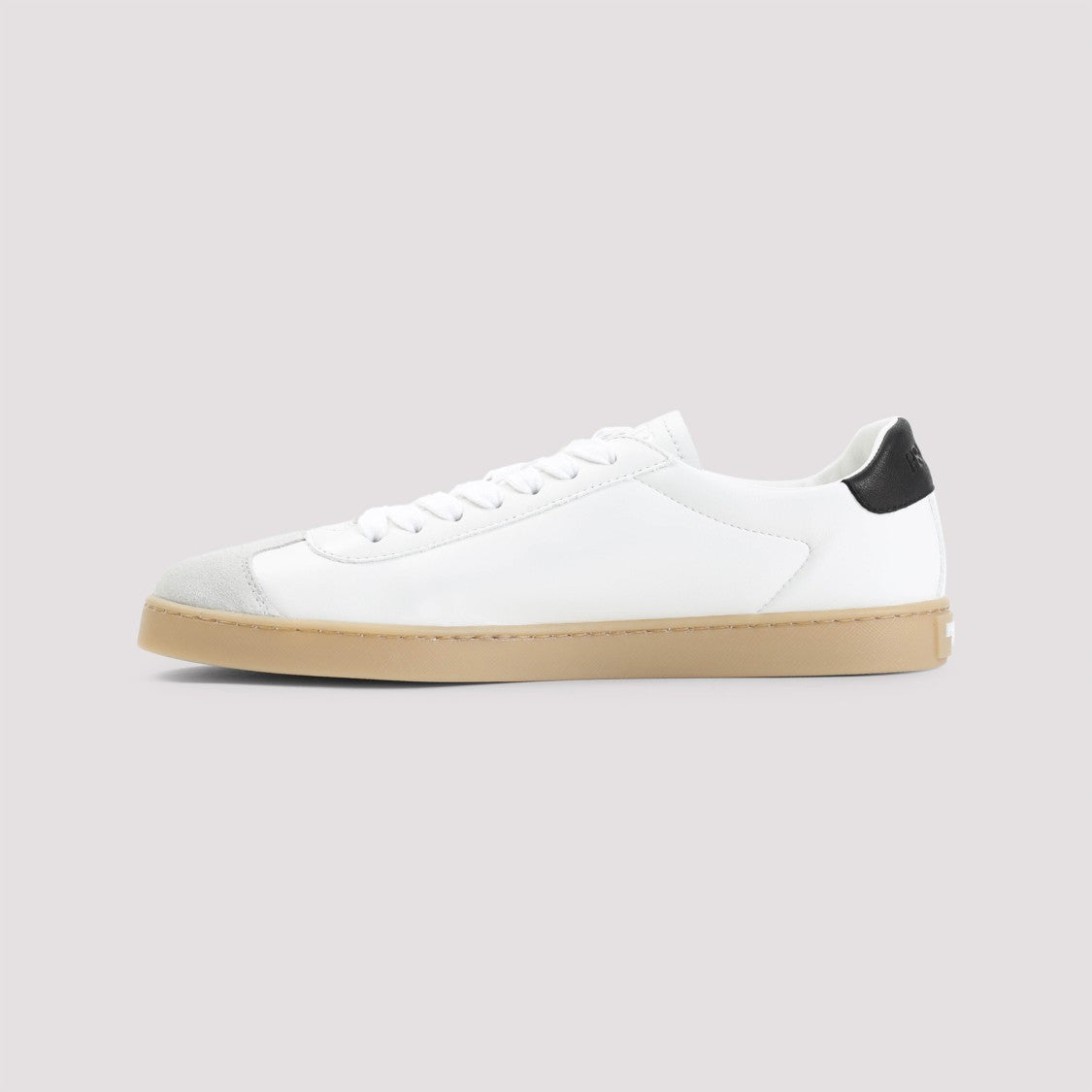 Prada White And Black Calf Leather Sneakers