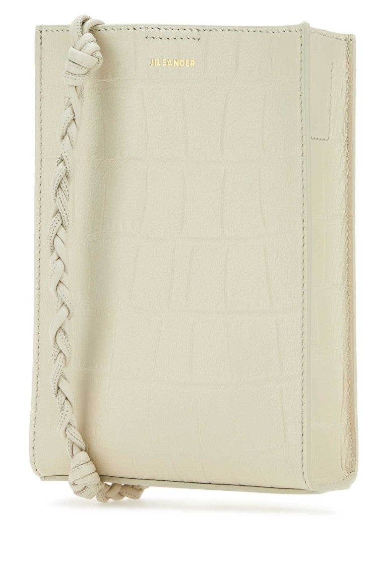 Jil Sander Ivory Leather Shoulder Bag
